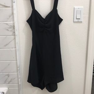 Black tie back romper
